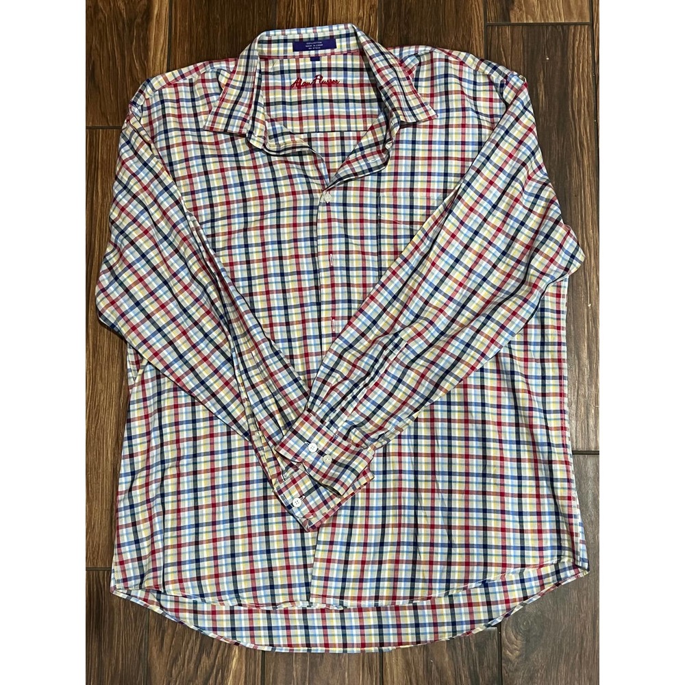 Alan Flusser Button Down Long Sleeve Plaid Shirt
